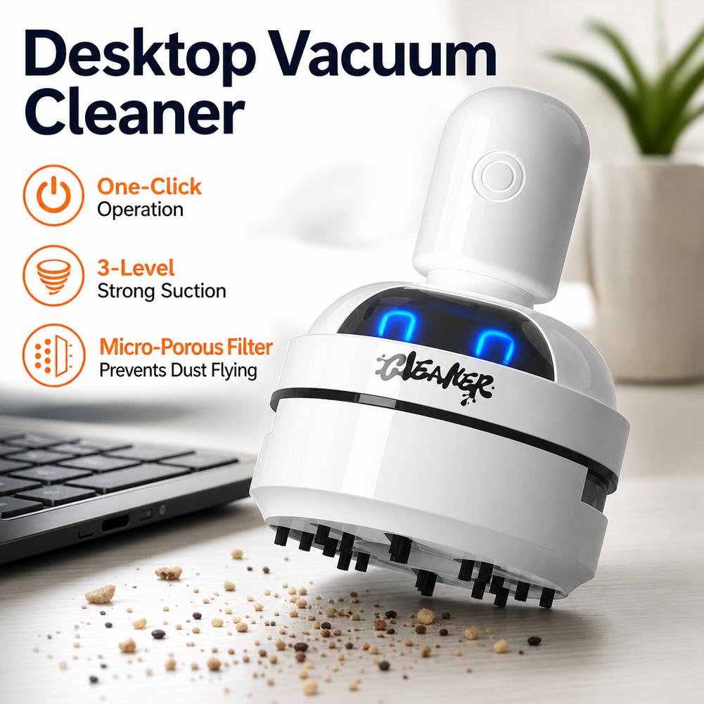 Mini Desktop Vacuum Cleaner For Eraser Dust - Odkurzacz biurkowy USB, ładowany przez USB,