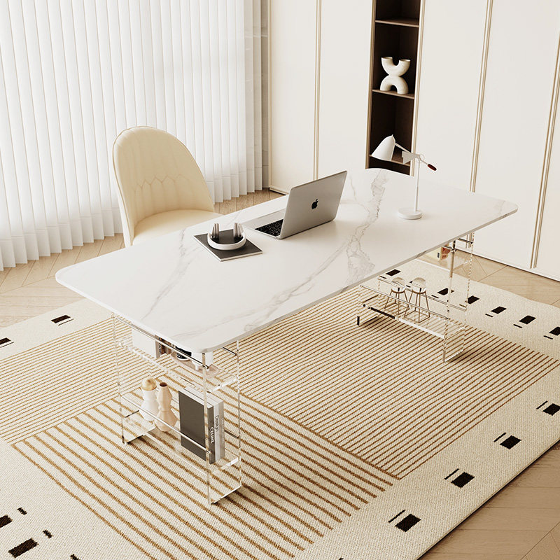 Office Furniture - Nordyckie biurko z kamienia spiekanego klasy