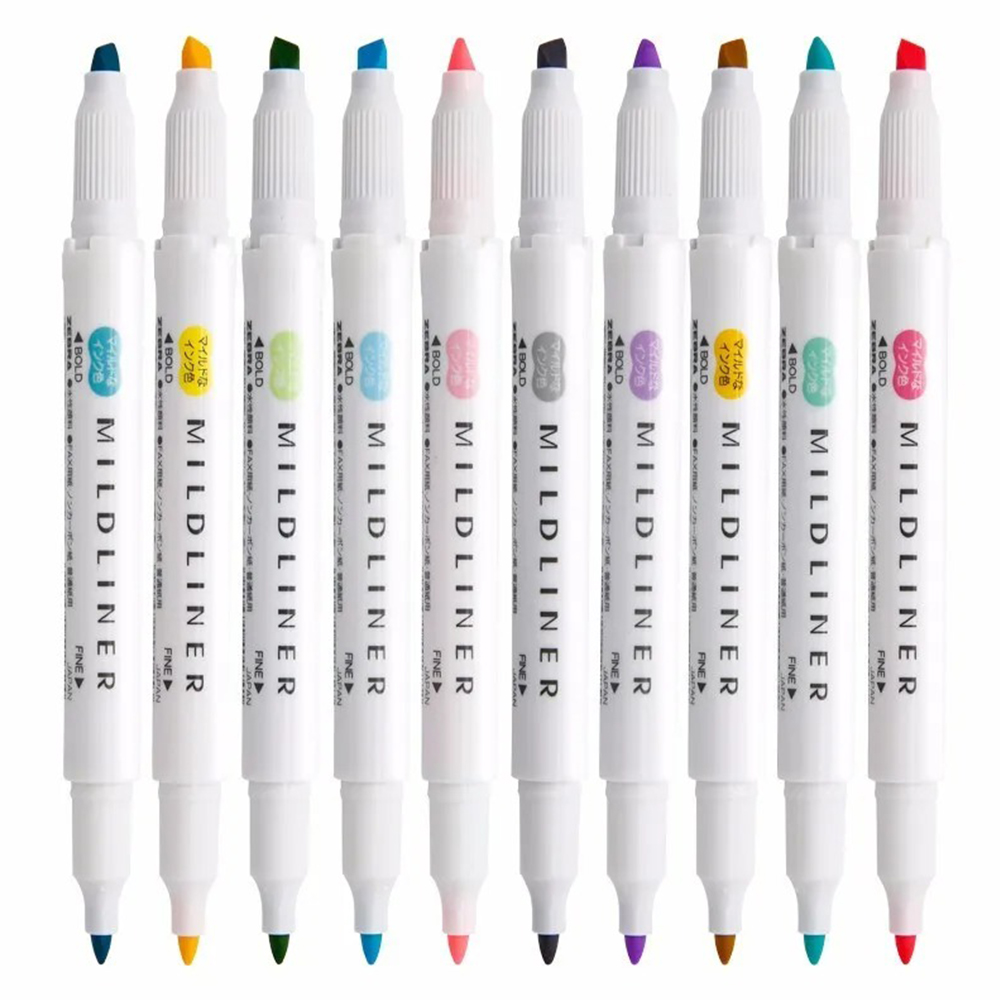 35 kolorów ZEBRA Mildliner Hig – Pastel Highlighter Set Double Ended recenzja i cena