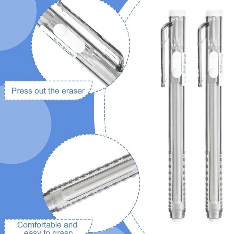12x Gumki w kształcie pióra Wy – Retractable Eraser Pen Click recenzja i cena