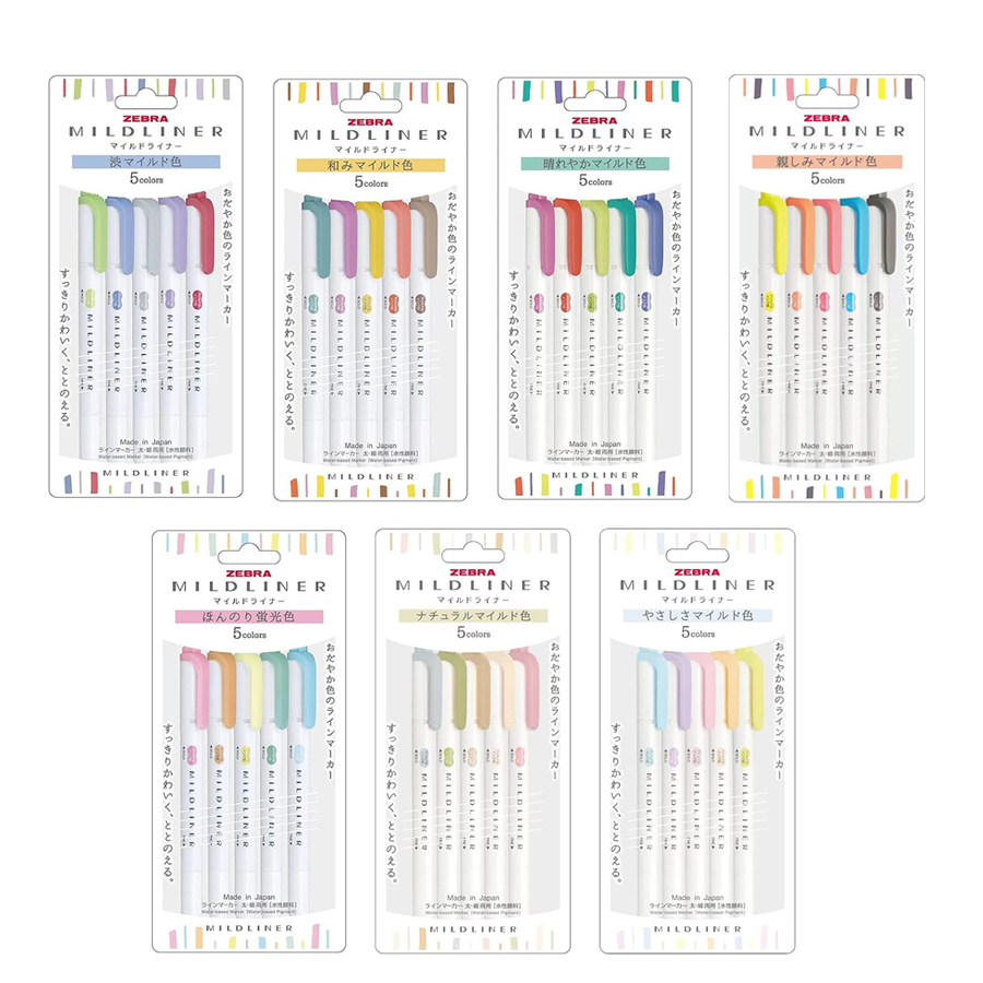 Zebra Mildliner rozświetlacz p – Pastel Highlighter Set Double Ended recenzja i cena