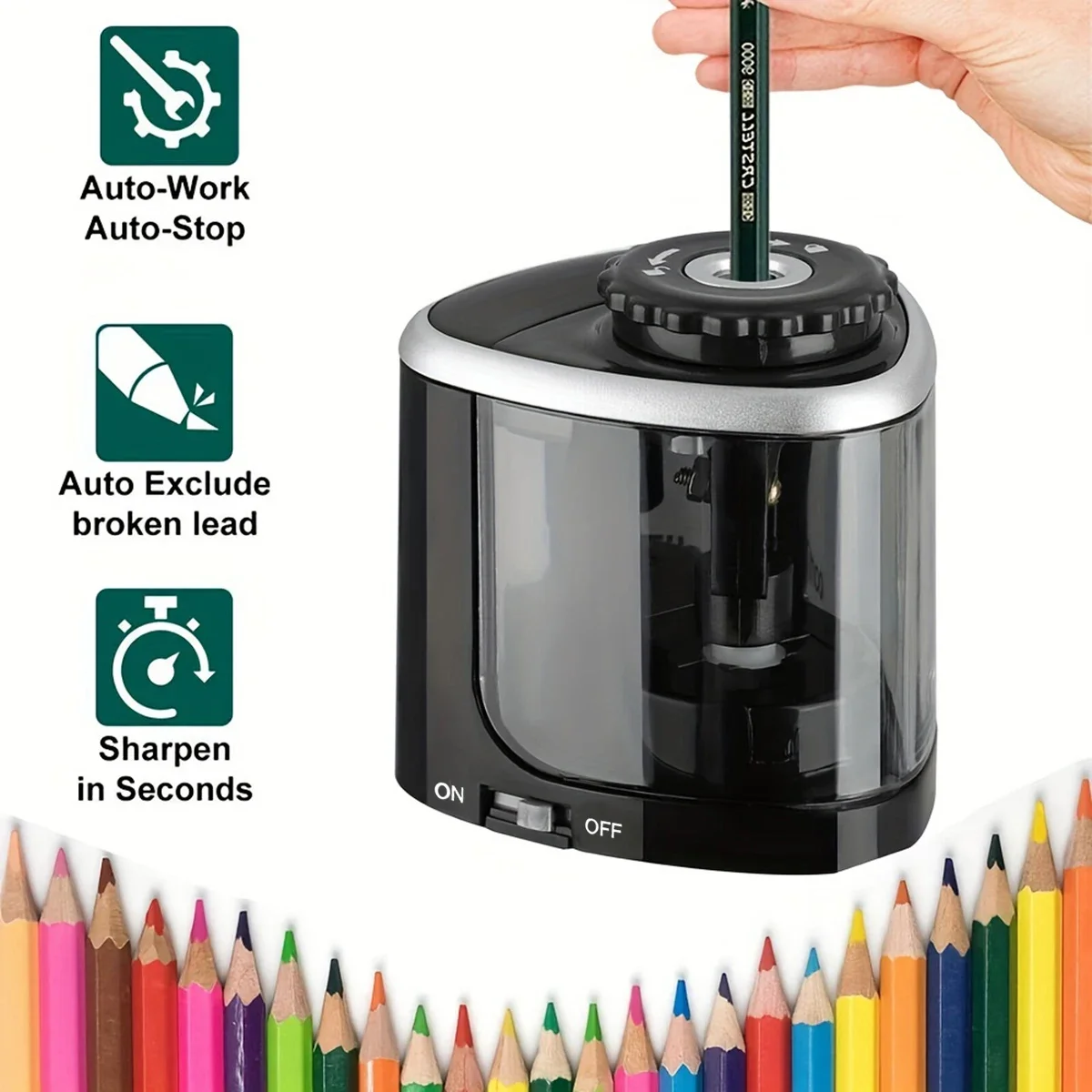 Elektryczna ostrzałka do ołówk – Electric Pencil Sharpener Usb recenzja i cena