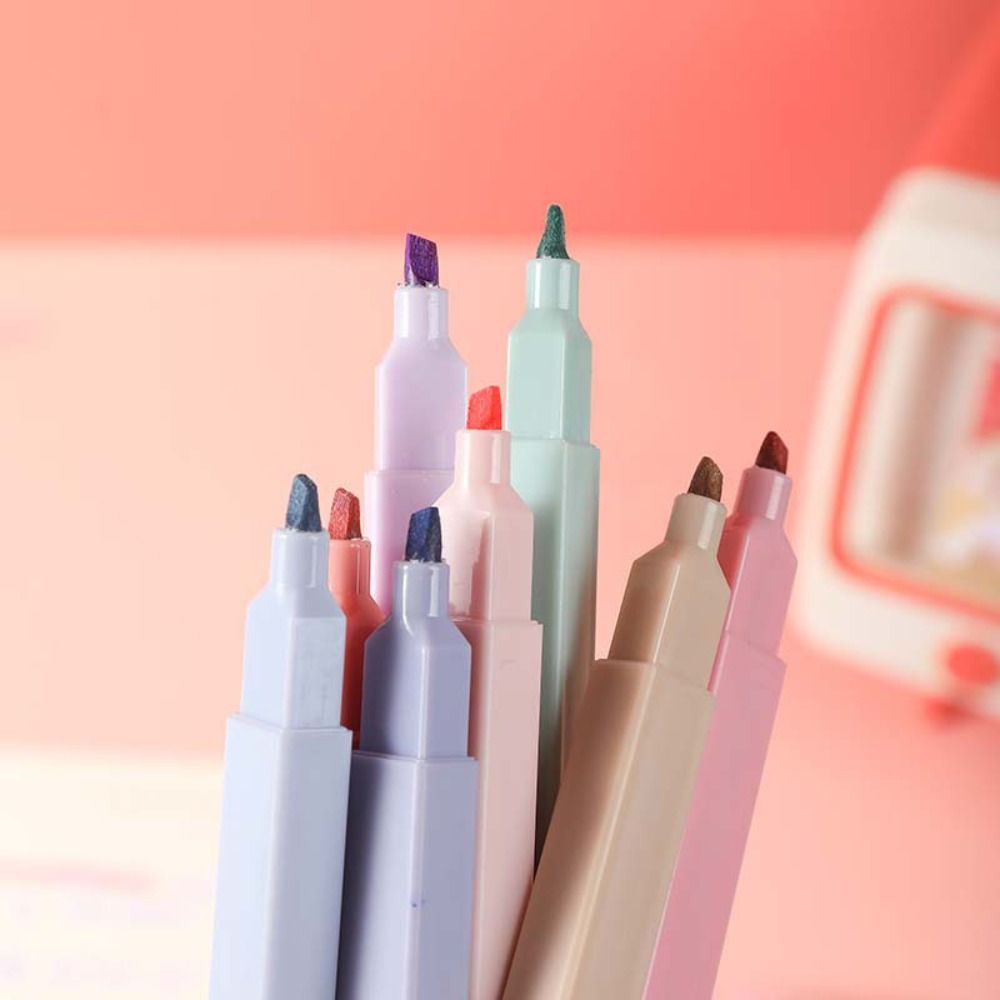 Dwugłowe zakreślacze Artykuły  – Pastel Highlighter Set Double Ended recenzja i cena