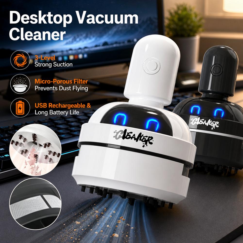 Odkurzacz biurkowy USB, ładowa – Mini Desktop Vacuum Cleaner For Eraser Dust recenzja i cena