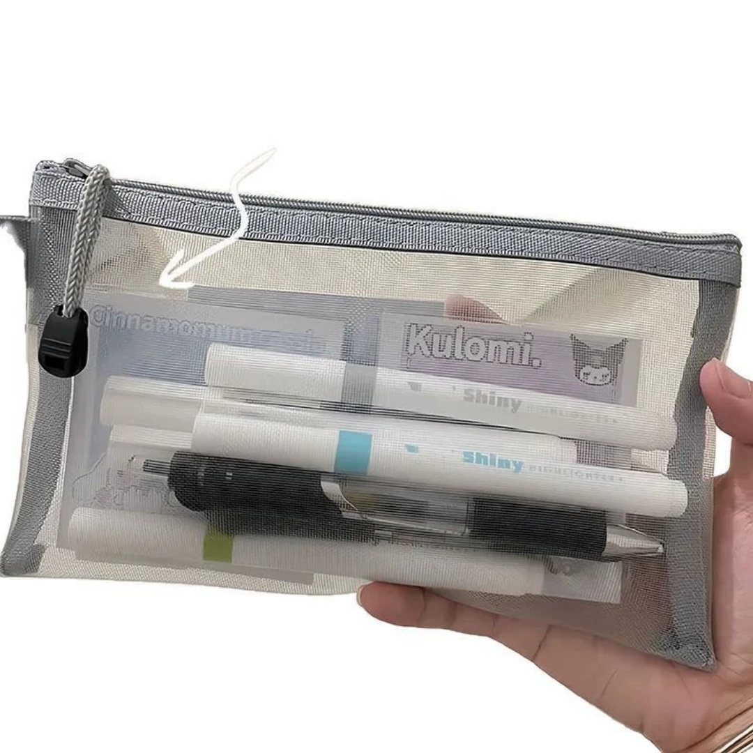 Nylonowa Saszetka na Ołówki Le – Clear Mesh Pencil Pouch For Exam recenzja i cena